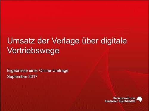 Umsatz der Verlage über digitale Vertriebswege