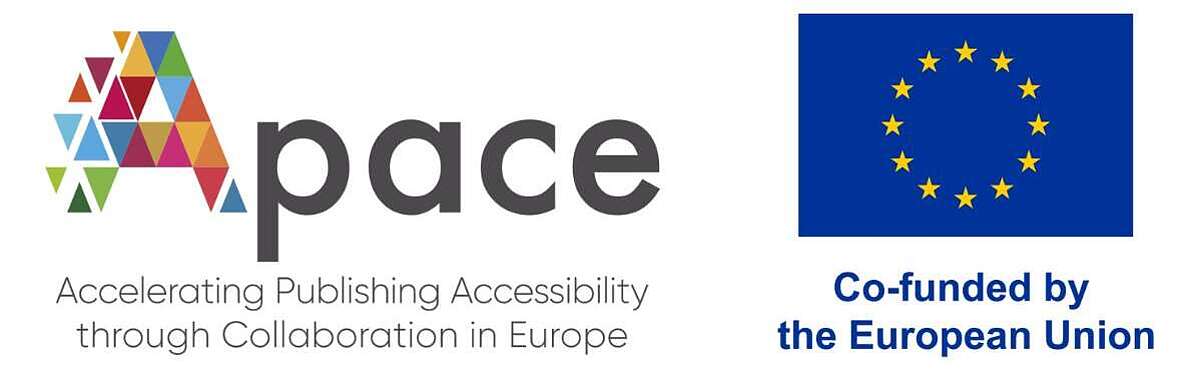 Apace - Accelerating Publishing Accessibility through Collaboration in Europe. Co-founded by the European Union.